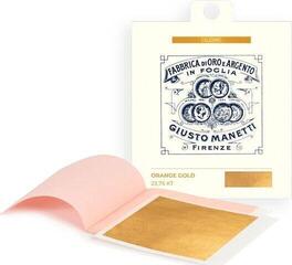 Guldbelægning Giusto Manetti Battiloro Gold Leaf Books - Bladguld 80 x 80 mm 13 g Orange Gold (Rosenoble) 23,75 kt Transfer 5 Leaves