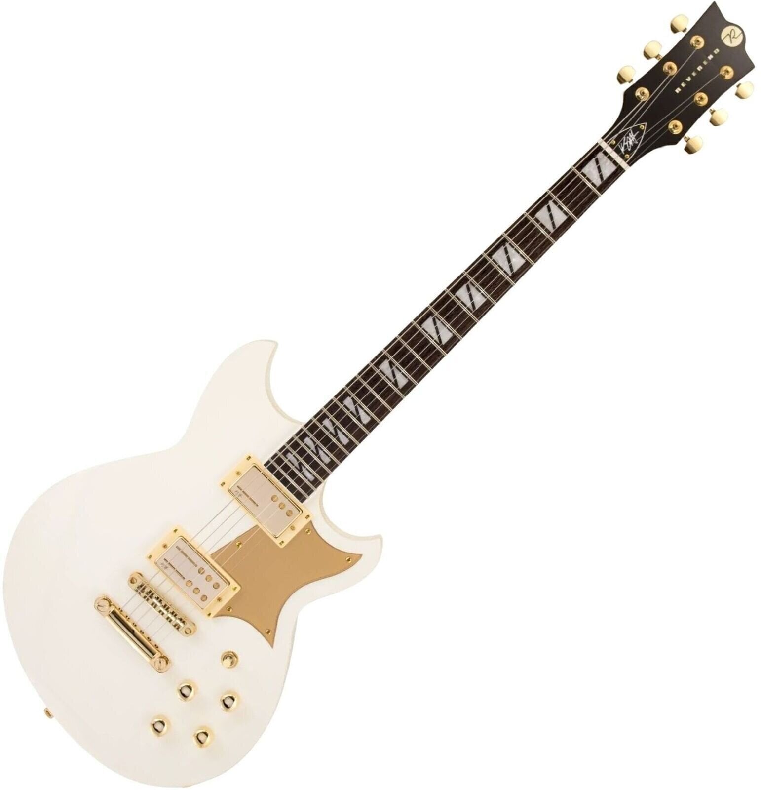Elektrisk guitar Reverend Guitars Kyle Shutt II Ice White Elektrisk guitar