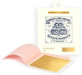 Guldbelægning Giusto Manetti Battiloro Gold Leaf Books - Bladguld 80 x 80 mm 13 g Yellow Gold 22 kt Transfer 5 Leaves