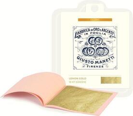 Gold-Plating Giusto Manetti Battiloro Gold Leaf Books - 80 x 80 mm 14 g Lemon (Green) Gold 18 kt Loose 25 Leaves