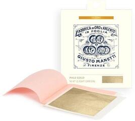 Guldbelægning Giusto Manetti Battiloro Gold Leaf Books - Bladguld 80 x 80 mm 14 g Pale Green Gold 16 kt Transfer 5 Leaves