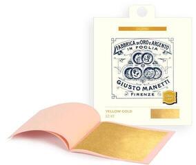 Kultapinnoitus Giusto Manetti Battiloro 2OGFSGAB25 Gold Leaf for Glass Yellow 22 kt 86 x 86 mm 16 g Loose 25 Leaves