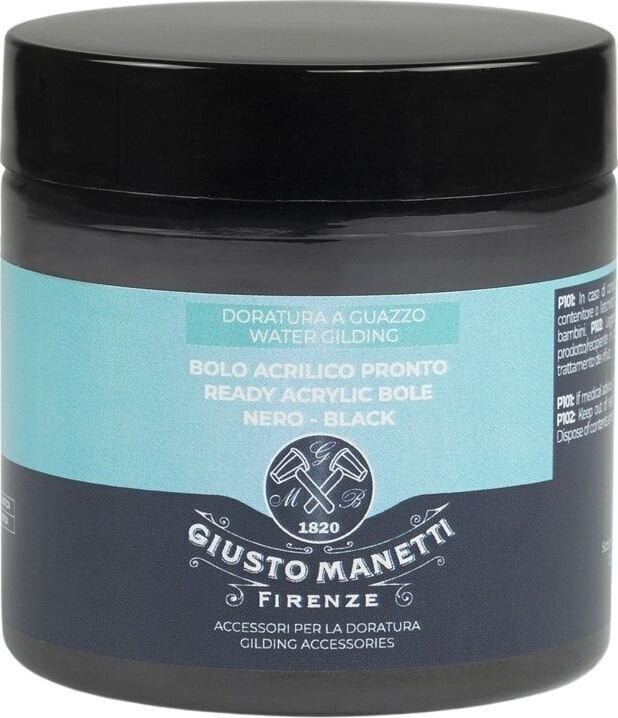 Banhado a ouro Giusto Manetti Battiloro 2ZDPACN110 Acrylic Bole Ready to Use 125 ml Black