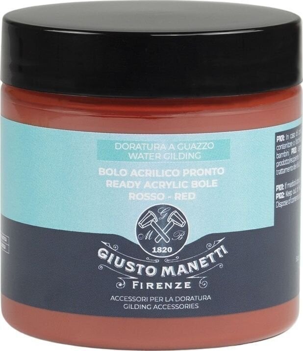 Banhado a ouro Giusto Manetti Battiloro 2ZDPACR110 Acrylic Bole Ready to Use 125 ml Red