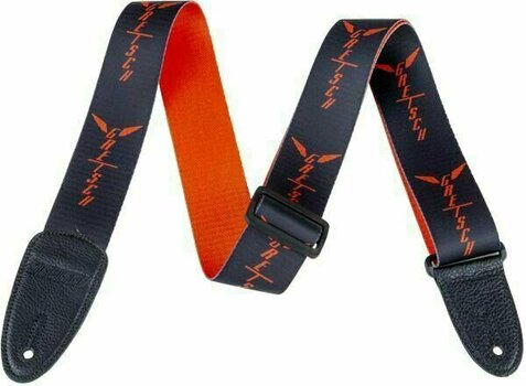 Textile guitar strap Gretsch Strap Wings Black/Orange - 1