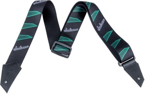 Tekstylne gitarowe pasy Jackson Strap Headstock Black/Green