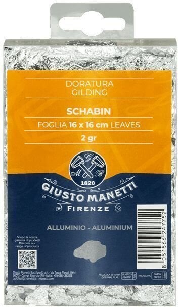 Złocenie Giusto Manetti Battiloro Imitation Leaf Schabin - Szlagmetal 16 x 16 cm 2 g Aluminium
