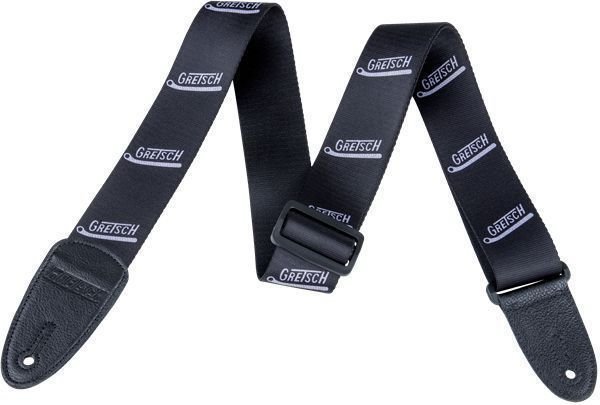 Textile guitar strap Gretsch Strap Vibrato Arm Black/Grey