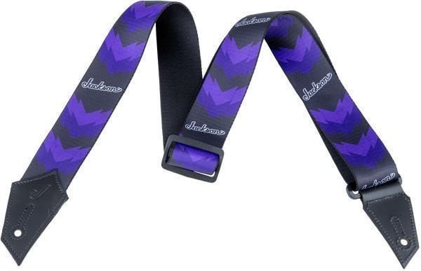 Tekstilni remen za gitaru Jackson Strap Double V Black/Purple