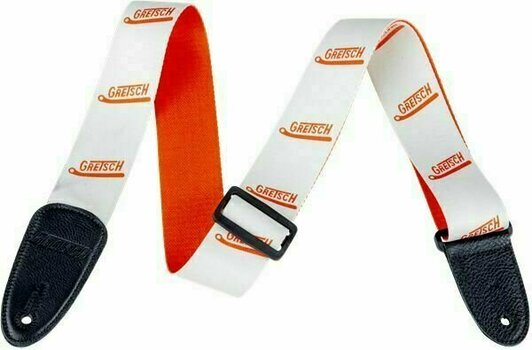 Kytarový pás Gretsch Strap Vibrato Arm White/Orange - 1