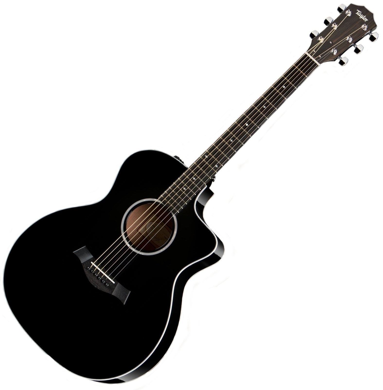 Jumbo elektro-akoestische gitaar Taylor Guitars 214ce Deluxe Grand Auditorium Black