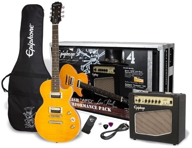 Guitare électrique Epiphone Slash AFD Les Paul Performance Pack Appetite Amber
