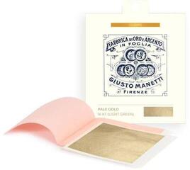 Gold-Plating Giusto Manetti Battiloro Gold Leaf Books - 80 x 80 mm 14 g Pale Green Gold 16 kt Transfer 25 Leaves
