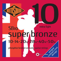 Cordas de guitarra Rotosound SB10 Cordas de guitarra