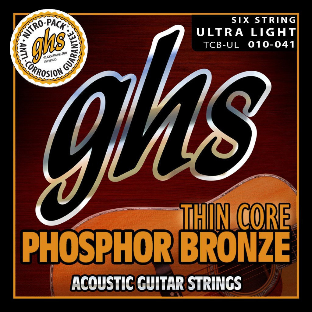 Struny pro akustickou kytaru GHS Thin Core Phosphor Bronze 10-41