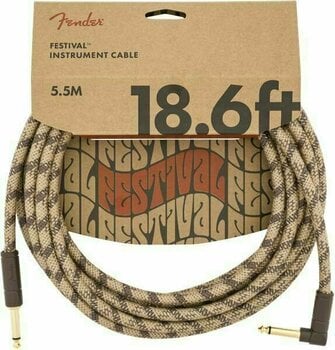Instrument Cable Fender Festival Series Brown 5,5 m Straight - Angled - 1