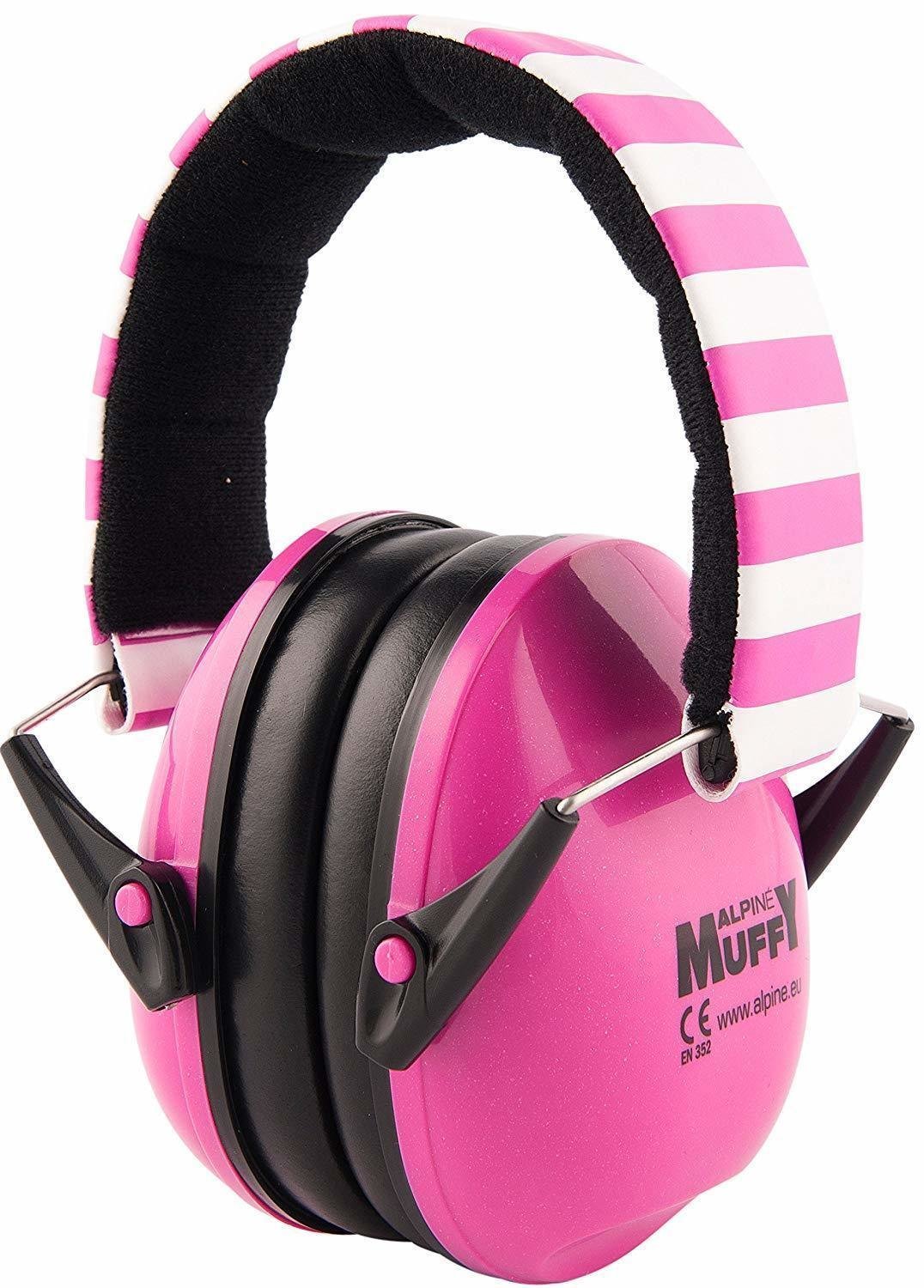Tampões para os ouvidos Alpine Muffy Pink-Branco Tampões para os ouvidos