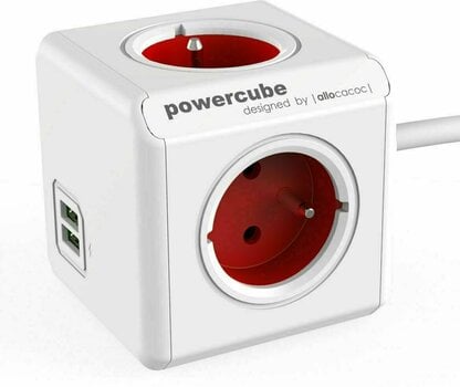 Síťový napájecí kabel PowerCube Extended Červená 150 cm USB - 1