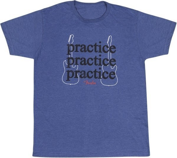 T-shirt Fender Practice Heathered Blue XL T-shirt