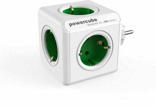 Cable de energía PowerCube Original Blanco-Verde Schuko - 1