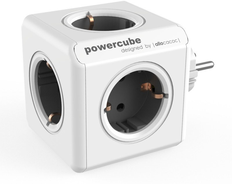 Stromkabel PowerCube Original Grau-Weiß Schuko