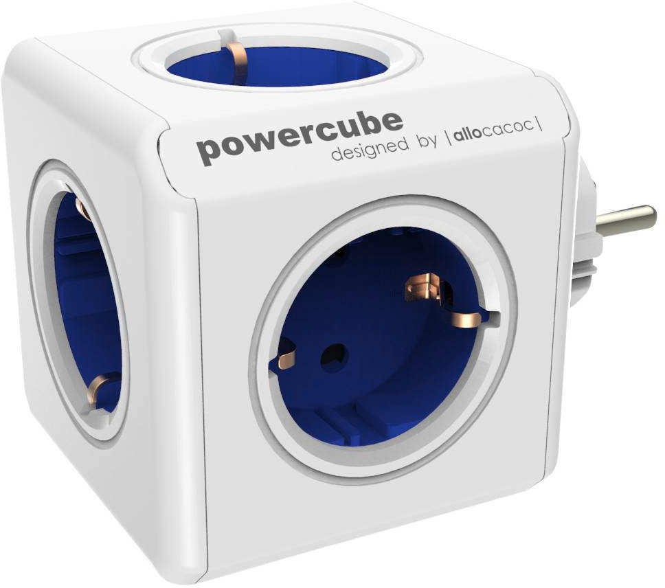Cable de energía PowerCube Original Azul-Blanco Schuko