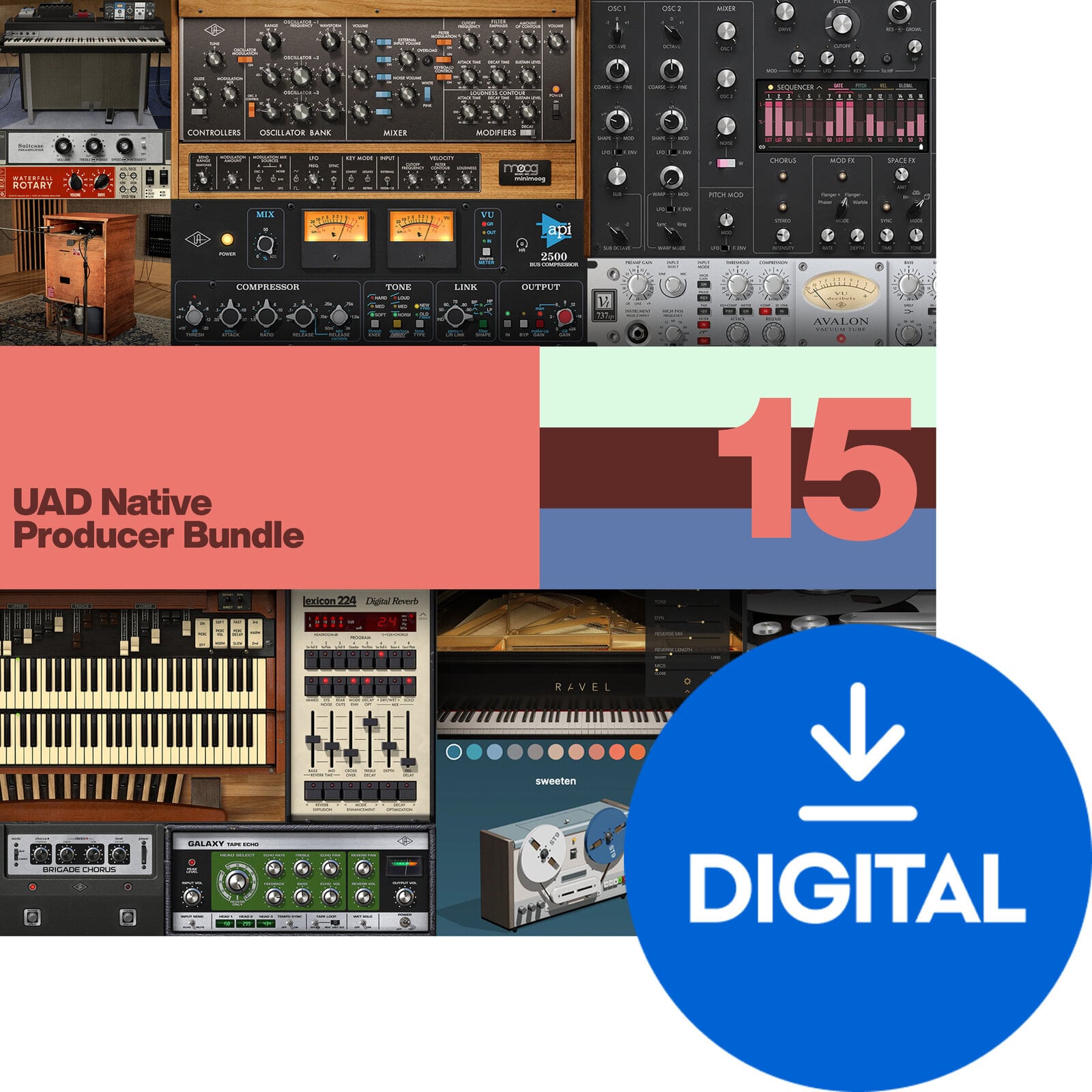 Software de studio Plug-In Efect Universal Audio UAD Native Producer Bundle (Produs digital)