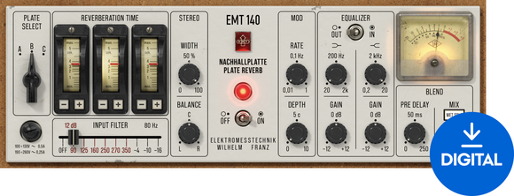 Software de studio Plug-In Efect Universal Audio UAD EMT 140 Classic Plate Reverberator (Produs digital) - 1