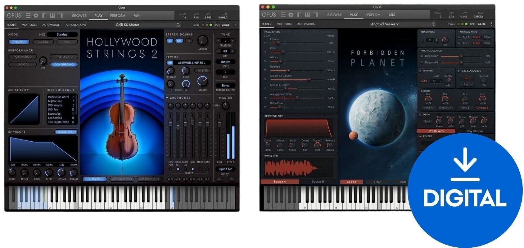 VST-instrument EastWest Sounds HOLLYWOOD STRINGS 2/ FORBIDDEN PLANET (Digitalt produkt)