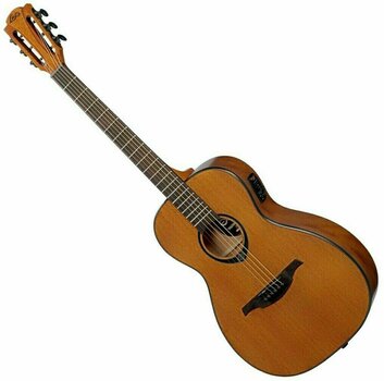 Elektro-akoestische gitaar voor linkshandigen LAG TRAMONTANE TL77PE - 1