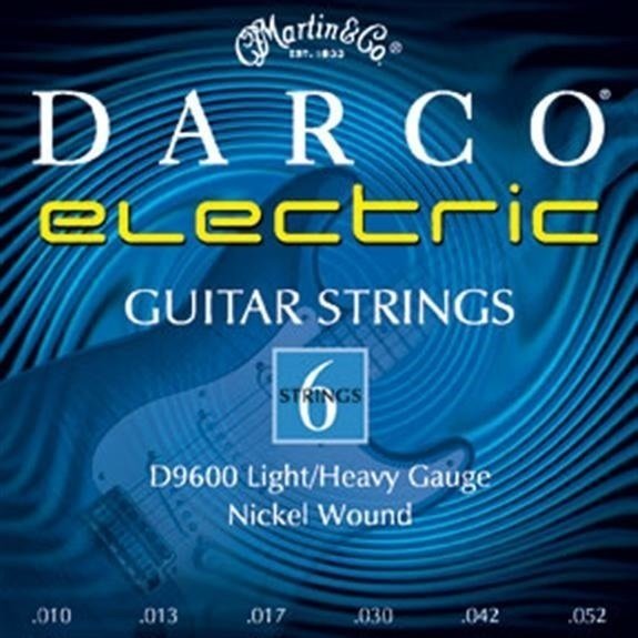 Cordas para guitarra elétrica Mi Martin D9600 Darco Electric Nickel Wound Strings
