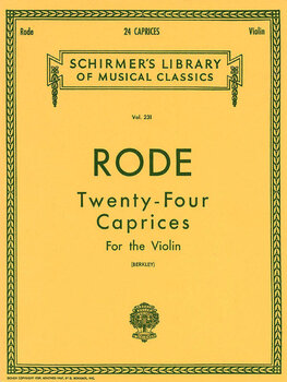 Noder G. Schirmer 24 Caprices Schirmer Library of Classics Volume 231 Violin and Piano Noder - 1
