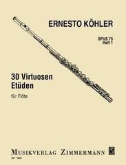 Noder Musikverlag Zimmermann 30 Virtuoso Studies Op.75 For Flute - Book 1 Noder