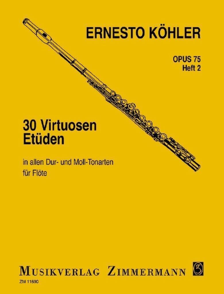 Note Musikverlag Zimmermann 30 Virtuoso Studies Op.75 For Flute - Book 2 Note