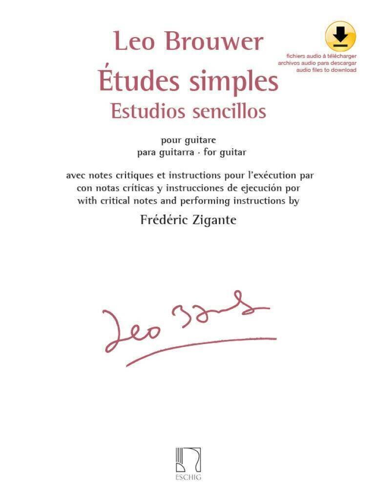 Note Max Eschig  Études simples - Estudios sencillos (Audio Online) Note