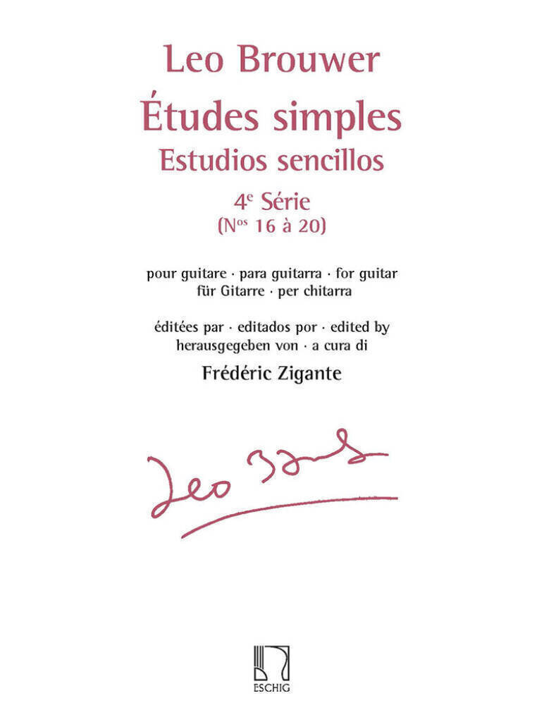 Noder Max Eschig Études simples - Estudios sencillos (Série 4) Noder