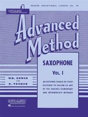 Notis Rubank Publications Rubank Advanced Method - Saxophone Vol. 1 Notis