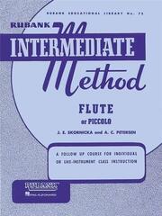Noder Rubank Publications Rubank Intermediate Method - Flute or Piccolo Noder