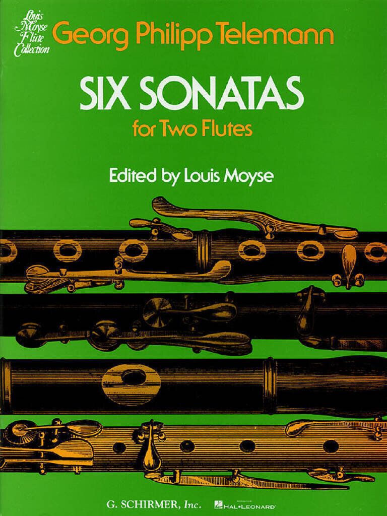 Note G. Schirmer Six Sonatas for Two Flutes Woodwind Solo Note