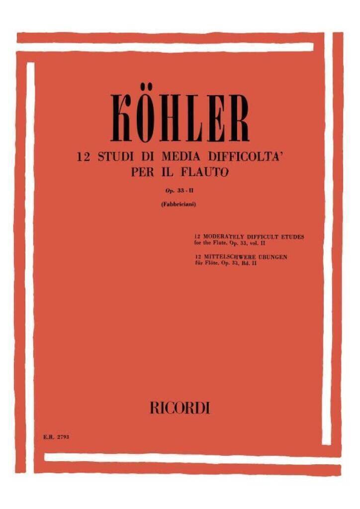 Note Ricordi Studi Op. 33 - Vol II Note