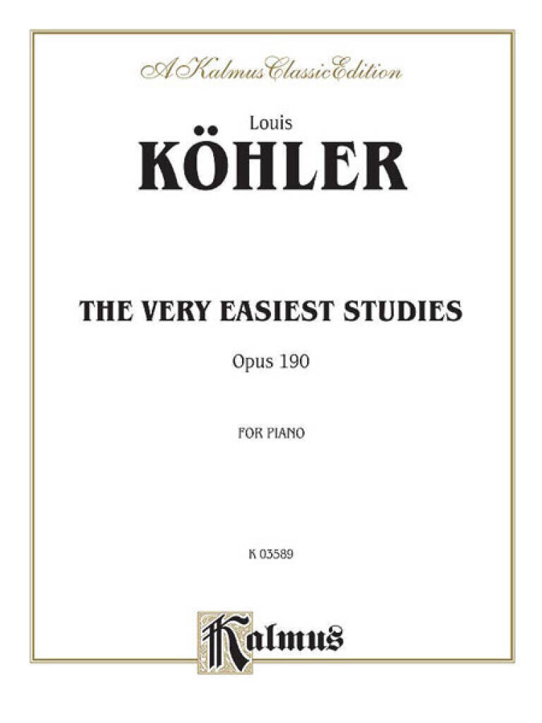 Sheet Music Kalmus Publishers The Very Easiest Studies, Op. 190 Sheet Music