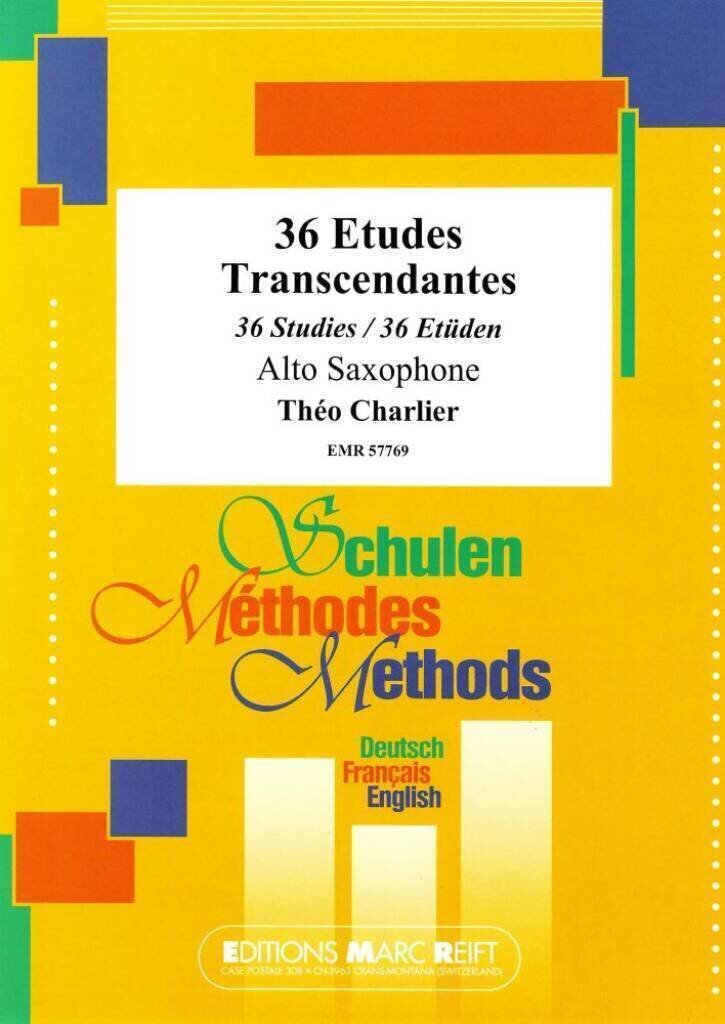 Note Editions Marc Reift 36 Etudes Transcendantes Alto Saxophone Note