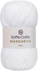Fil à tricoter Soffie Crafts Margarita 00208 White Fil à tricoter