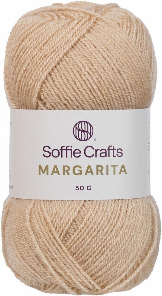 Fil à tricoter Soffie Crafts Margarita 01183 Light Beige Fil à tricoter