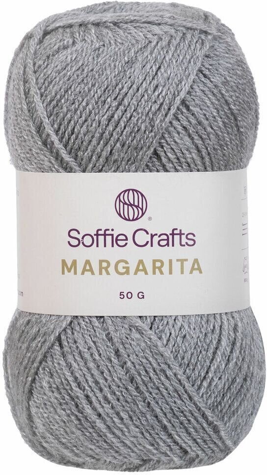 Fil à tricoter Soffie Crafts Margarita 00195 Light Grey Fil à tricoter