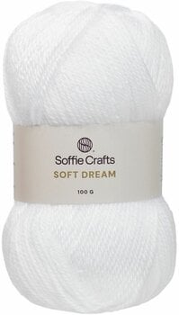 Strikkegarn Soffie Crafts Soft Dream 00001 White Strikkegarn - 1