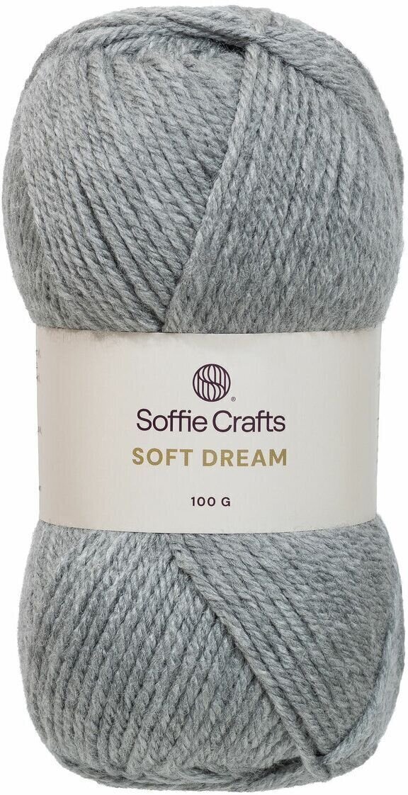 Fil à tricoter Soffie Crafts Soft Dream 00012 Grey Fil à tricoter