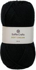 Fil à tricoter Soffie Crafts Soft Dream 00014 Black Fil à tricoter