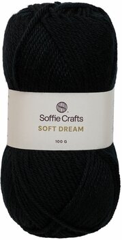 Strikkegarn Soffie Crafts Soft Dream 00014 Black Strikkegarn - 1