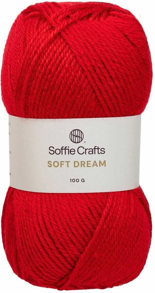 Fil à tricoter Soffie Crafts Soft Dream 09925 Really Red Fil à tricoter